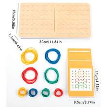 2-Player Nail Board Game Toy, Children's Puzzle Building Shape Competitive Game, Interactive Play, Family Party Game - Multicolor - View 7