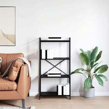 vidaXL Étagère Chêne noir 40 x 30 x 85 cm Bois d'ingénierie - Noir - Voir 4