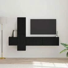 vidaXL Ensemble meuble TV 5 pcs Chêne noir Bois d'ingénierie - Schwarz - Übersicht 1