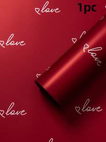 20pcs Heart Shaped Floral Wrapping Paper, Pink & Red Bouquet Pattern, Suitable For Gift Wrapping, Scrapbooking, Wedding & Party Decoration