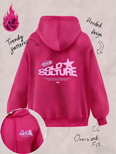 Sudadera con capucha y cordón para mujer, cálida, con bolsillos, forro polar grueso para otoño e invierno, top de algodón para mujer, estampado divertido de logotipo de estrella con eslogan de letras, sudadera con hombros caídos, sudadera extragrande con curvas, versátil, estilo atmosférico/retro/calle principal/británico/preppy, adecuada para climas más fríos, top de manga larga, sudadera con capucha de viaje, Italia, ropa de vacaciones, ropa informal de uso diario, sudaderas para parejas de San Valentín, sudaderas unisex, citas, salidas románticas, regalos navideños, sudaderas de mujer, sudaderas de mujer invierno, sudadera, ropa invierno de mujer, vestiti, winter, polar mujer, forro polar, capucha, sudadera navidad, weihnachten, hoodie, oberteile damen, camisetas gráficas para mujer, casual, geschenke, noistamujer, jersey, vacaciones, top negro