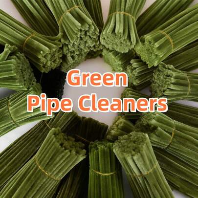 100/200/300/500/1000 PCS Army Green Chenille Stems - Versatile Pipe Cleaners For All DIY Crafts & Handmade Projects, Available In Small To Big Bulk Pack Sizes