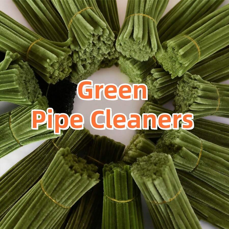 100/200/300/500/1000pcs Military Green Flocked Sticks - Multipurpose Tubular Cleaning Swabs Suitable For Various DIY Craft Projects, Bulk Packaging Sizes Available