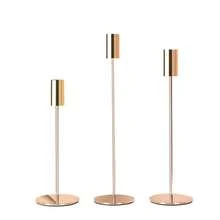 3/6pcs Simple Gold Candle Holders, Modern Decorative Candle Holders, Suitable For Wedding, Holiday Fireplace, Home Party And Other Occasions | Elegant Tableware, Metal Material, Candle Decor - Gold - View 11