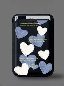 1个艺术感十足的油画爱心图案多卡位防刮便携卡套，适用于MagSafe磁吸手机壳，通勤证件卡套，轻巧便携，兼容安卓及大多数智能手机，送给母亲、家人、朋友、孩子、生日、节日的礼物，手机壳配件，手机粘性支架 - 彩色 - 查看 12