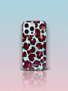 猎豹纹/豹纹单件装 蓝棕色豹纹简约手机壳 兼容 12/13/14/15/16/17/Pro Max - 藍棕 - 查看 5