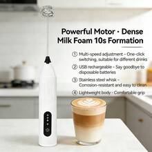 ASMR Milk Frother Coffee Station Gift For Coffee Lovers - 白色 - 查看 3