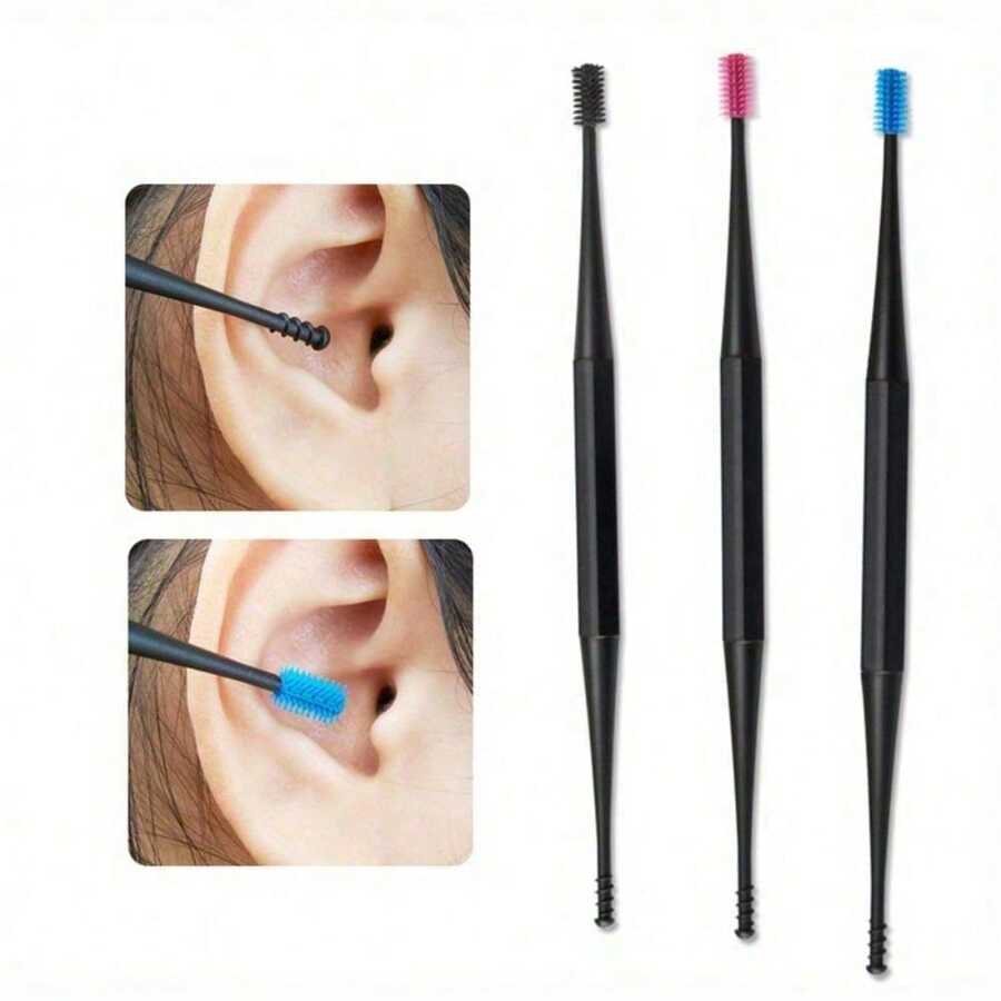 Spiral Ear Cleaner - Dual-End Massage Pick With Soft Tips (1PC) - Màu sắc ngẫu nhiên - Xem 1
