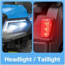 24V 4-Seater Kids Electric Golf Cart, 4WD Ride-On Car With Remote, Awning, Suspension & Music Features, Best Gift For Christmas - 藍色 - 查看 7