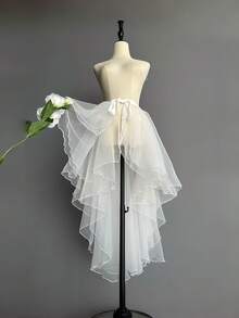 女士不规则下摆连衣裙,白色、黑色、红色、粉色、浅蓝色、香槟色可选,不对称前短后长燕尾设计,不规则美人鱼款式,多层薄纱裙摆,飘逸演出服,3-6层瑞士网纱长裙,连体围裙,荷叶边拖地裙摆,适合婚礼、宴会、演出、派对、新娘、伴娘、舞台表演、角色扮演、旅行摄影道具、舞蹈表演、万圣节服装等场合。 - 彩色 - 查看 12