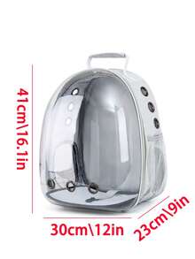 1pc Transparent Pet Backpack Carrier For Cats, Space Capsule Pet Carrier For Outdoor, Cat Bubble Backpack - Multicolor - View 2