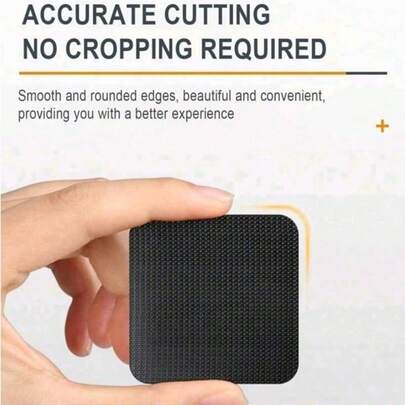 20 piezas de cinta de gancho y bucle negra, tiras adhesivas de gancho y bucle, sujetador invisible antideslizante para alfombras de coche