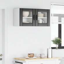 vidaXL Armoire de cuisine 2 pcs Noir 40 x 31 x 40 cm Bois d'ingénierie - Noir - Voir 4