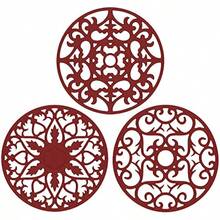 Dishes\/Pots\/Pans, 3 Pcs Silicone Mats, Flexible\/Durable\/Non Slip Hot Pads To Protect Table And Counter Top (Desert Sage) Local Shipping - 3 Set-wine Red - View 1