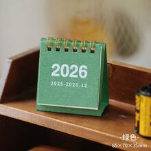 Retro Mini Calendar; Desktop Decor Student Portable Spiral Bound Planner - Retro Mini Desk Calendar - View 12