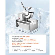Ice Crushers & Shavers - 661 Lbs / H - View 7