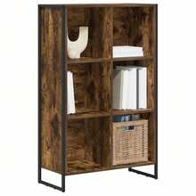 vidaXL Biblioteca Chêne Fumé 99,5 x 30 x 108,5 cm Bois d'ingénierie - Castanho - Ver 3