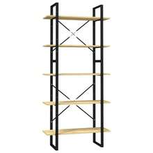 Bibliothèque vidaXL de 5 niveaux 80x30x175 cm Bois de pin - Tabac - Voir 2
