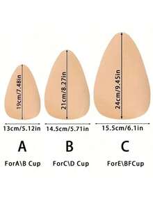 Plus-Size Strapless Breast Pads, Lifting And Optimizing For Reusable Ladies' Invisible Breast Lift Pads. With Strong Non-Slip Grip, Suitable For Daily Wear And Special Occasions As Undergarments - Invisible Clothing Bra Extenders With Seamless Design For Comfortable Fit. - 棕色 - 查看 5