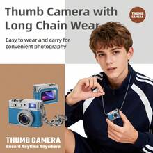 Best-Selling Thumb Camera, Portable Digital Camera, Mini Retro CMOS High Definition CCD Digital Camera, 180mAh - Camera + Data Cable - View 4