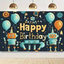 Photographic Background Banner Package (1 Piece)-Happy Birthday Theme, Suitable For Shining Party Decoration Of Birthdays, Weddings, Dances And Graduation Ceremonies, Ideal For Holiday Photo Background; Easy-To-Use Decoration, - Multicolor - 4 - View 5