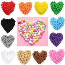 600个1厘米超弹力绒球，多色绒球工艺球，适用于圣诞节、情人节、婚礼、派对和家居装饰，DIY礼品制作材料 - 彩色 - 查看 2