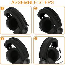 Bộ phận thay thế đệm đầu cho tai nghe Razer Kraken V2 & PRO, có khóa kéo (phù hợp với đệm tai hình bầu dục và tròn) - màu đen - Xem 2