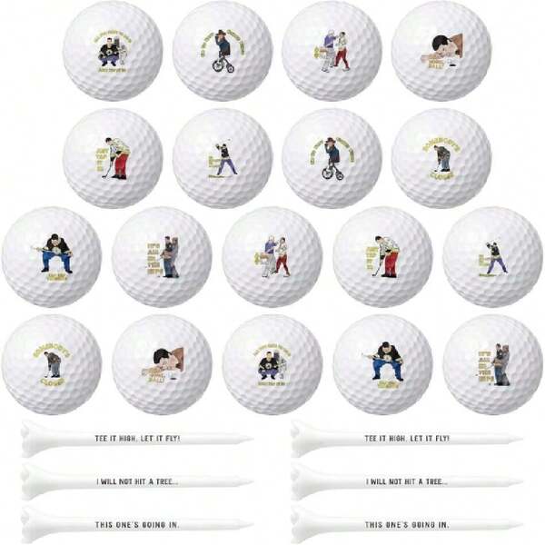 Funny Golf Balls And Tees Gift Set For Men Novelty Golf Balls For Dad Boyfriend Coworkers Unique Professional Practice Ball For Golf Lover Perfect Father's Day Christmas Birthday Gift,39351685