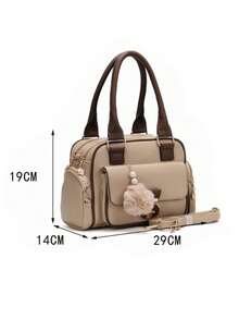 New Women's Handbag, Simple And Elegant, With Ample Capacity And Suitable For Use On The Shoulder Or Crossbody. - Negro - Ver 3