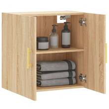 vidaXL Armadio murale chêne sonoma 60x31x60 cm in legno metalmeccanico - Castano - Visualizzare 4