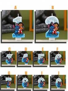 渐变蓝色缝线0-9数字蜡烛，非常适合装饰、派对、婚礼和聚会。也适合日常装饰、节日和生日派对装饰，以及作为小型派对礼品。是生日、派对和婚礼中心装饰的理想之选。 - 彩色 - 查看 2