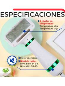 Cepillo Secador Para Mascotas Slim Company Herramienta 2 En 1 Que Peina Y Seca Motor Silencioso Diseño Compacto Para Perros Y Gatos Ideal Para Uso Doméstico - Tipo de Enchufe A Japonés (100V) - Ver 4