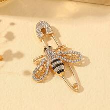 1 szt. Broszka z kryształkami górskimi w kształcie pszczoły, śliczna ozdoba swetra dla kobiet - kształt pszczoły - Zobacz 6