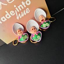 Creative Shell & Oyster Baby Doll Keychain, Bag Charm, Pendant, Gift - Multicolor - View 3