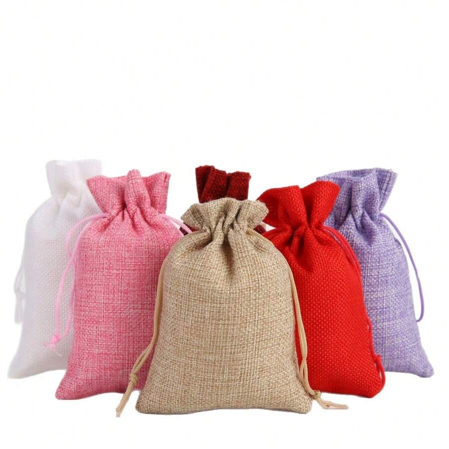 20 túi vải bố có dây rút, túi quà tặng bằng vải lanh màu vàng, túi đựng đồ tái sử dụng, túi treo thoáng khí có dây rút dùng để đựng trang sức, mỹ phẩm, đồ thủ công, quà tặng tiệc tùng, đám cưới, Giáng sinh, túi đựng quà bằng vải lanh, quà tặng Giáng sinh, Ngày lễ tình nhân, Lễ Phục sinh, Ngày của Mẹ, Ngày Nhà giáo. - Nhiều màu - Xem 1