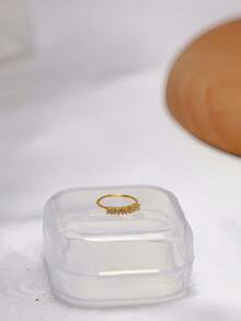 1件装 透明5颗锆石鼻环 925纯银耳骨耳环 耳廓耳屏耳骨耳骨穿孔饰品