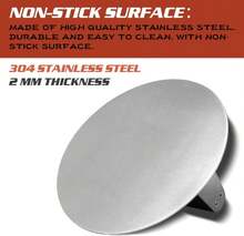 DrCamp 7 INCH Stainless Steel Smash,Burger Press,Burger Smasher,Hamburger Press,Patty Smasher, Meat Press, Bacon Press, Grill Press With Wood Handle (HT-B-7005) - 白色 - 查看 3