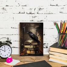 Nvucamd Gothic Black Crow Spiral Notebook, Dark Academia Raven Book Journal Notebook, Moody Witchy Raven Journaling Notebooks For Women, Gothic Gifts Office Supplies, 5.5x8.3Inch - 烏鴉書 - 查看 7