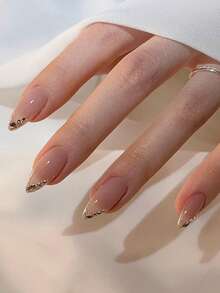 Bộ 24 miếng dán móng tay acrylic hình hạnh nhân cỡ trung bình, màu nude, trang trí đá 3D nhiều màu sắc, phong cách tối giản Y2K, bề mặt mịn, móng giả che phủ toàn bộ, phù hợp cho phụ nữ và bé gái sử dụng hàng ngày. - Nhiều màu - Xem 2