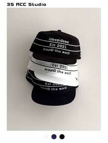 优雅英伦风复古格纹平顶帽，豹纹平檐高端刺绣棒球帽，网红同款，秋冬文艺范儿十足，时尚软顶鸭舌帽，大头很讨喜 - 平頂 - 查看 11