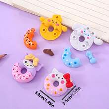 5/10/20/48pcs Sanrio Donut Shaped Erasers - Cute Cartoon Stationery, Perfect Small Gifts And Student Rewards