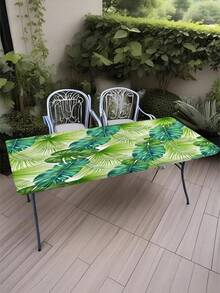 1pc Washable Outdoor Tablecloth With Elastic Edge, Rectangular Or Round Elastic Tablecloth - Polyester Fiber Rectangular Dining Table Cover, Suitable For Camping, Picnic, Garden Party - Vibrant Colors, Indoor And Outdoor Use, Machine Washable, Picnic Tablecloth | Dynamic Pattern Design | Elastic Edge Treatment - Multicolor - View 6