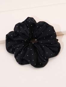 1个天鹅绒水晶发圈，女士优雅复古发圈，适合各种场合的发绳，马尾辫发圈，头饰