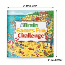 Brain Games Fun Challenge Activity Books, Logic Puzzles And Thinking Games, Maze, Spot-The-Difference And Visual Challenges, Rich Themed Pages With Colorful Illustrations, Boost Focus And Problem-Solving - Brain Games Fun Challenge - View 4
