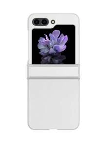 1 ốp lưng điện thoại gập bằng nhựa PC màu trơn, bảo vệ và chống rơi vỡ cho các dòng máy: Galaxy Zflip 3/Zflip 4/Zflip 5/Zflip 6/Zflip 7/ Find N3 Flip/ Find N2 Flip/ Razr 50 Ultra/ Razr 40 Ultra/ Razr 40/ Razr 50/ X Flip - trắng - Xem 8