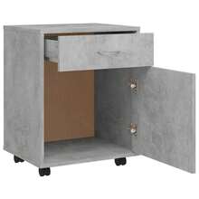 vidaXL Rollkleiderschrank, Betongrau, 45x38x54 cm, Holzwerkstoff - Grau - Übersicht 6