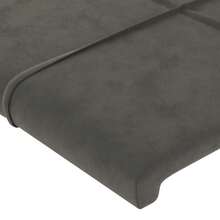 vidaXL Tête de lit cinza foncé 80x5x118/128 cm veludo - Cinza - Ver 4