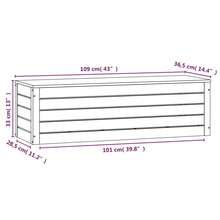 vidaXL Camera da letto Bianca 109x36,5x33 cm Legno massiccio in legno - Bianco - Visualizzare 10