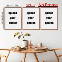 1/3pcs Customized Canvas Painting Set, Personalize Your Photo, Suitable As Valentine's Day Gift For Girlfriend, Creates Warm Atmosphere, Perfect For Home Decor And Gifts, Christmas Gift, New Year Gift, Applicable For Living Room, Bedroom, Wedding, Graduation, Family Portrait - Multicolor - View 20