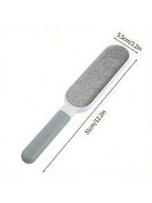 1个可重复使用的除尘刷，双面宠物毛发去除器，手动静电吸附式毛刷，适用于猫毛、衣物、沙发、家具、床上用品、地毯清洁，耐用聚丙烯材质，无需电源 - 彩色 - 查看 4